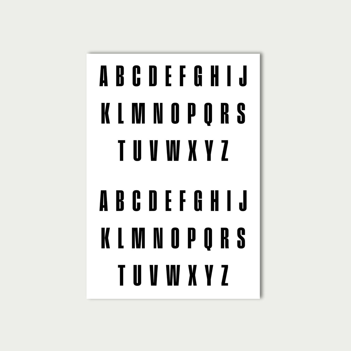 Black Letter Stickers Sheet