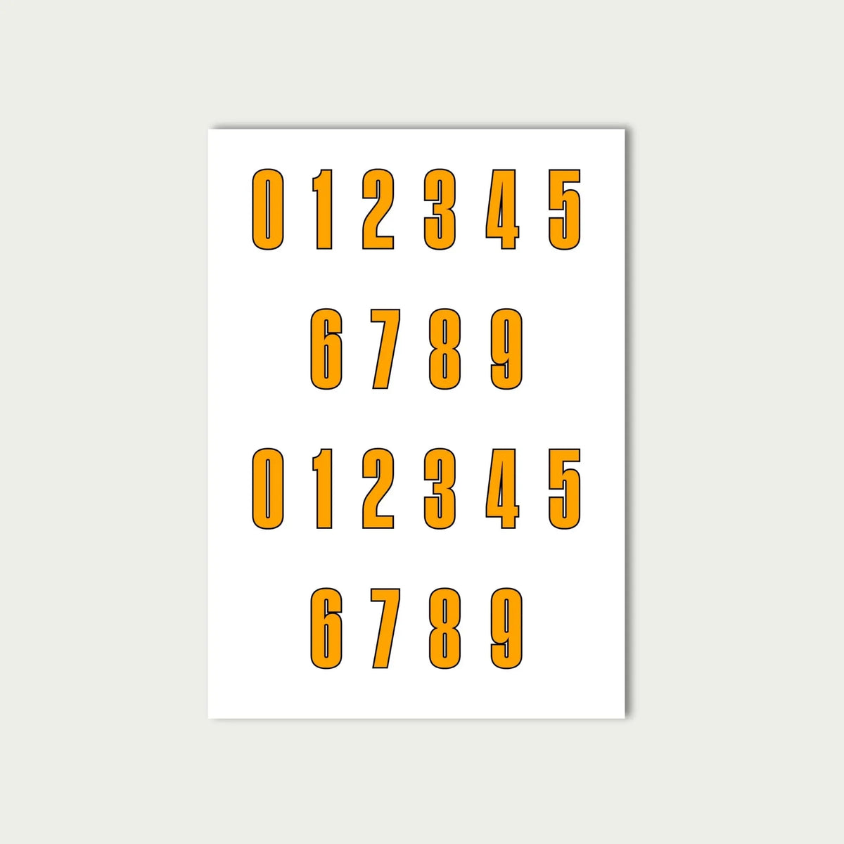 Orange Number Stickers Sheet by alpha®