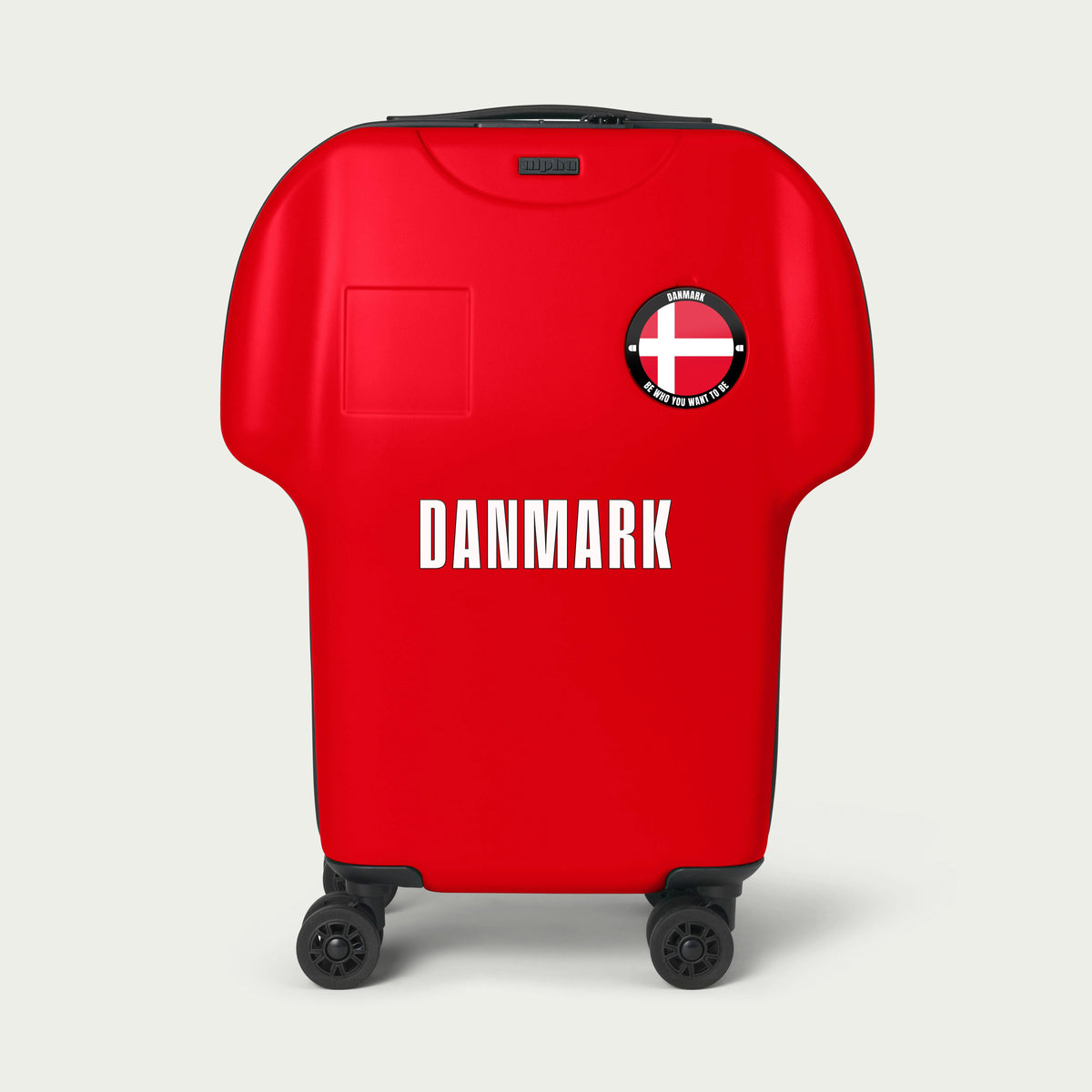 Danmark kabinekuffert i roed lavet af alpha®